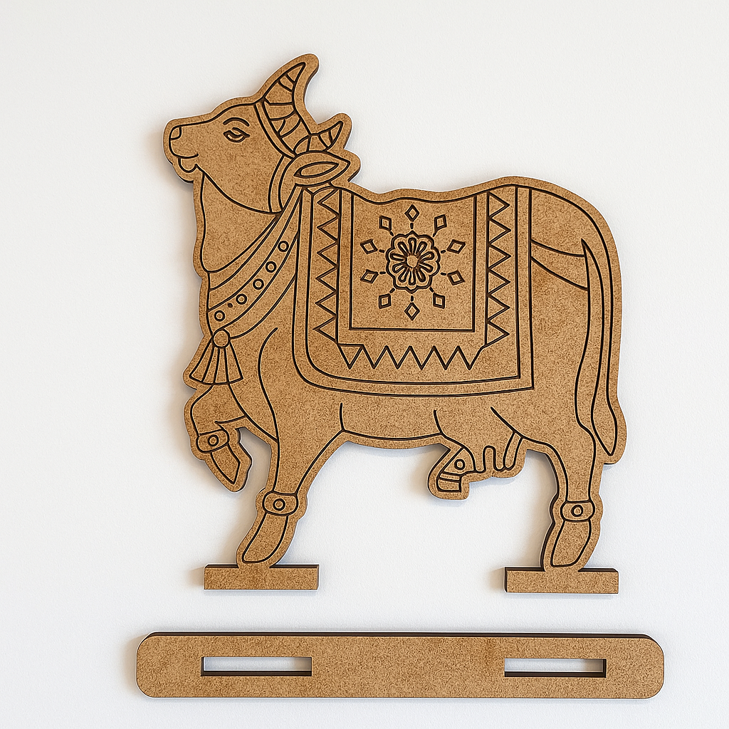 DIY MDF Cow Sculpture Base for Painting & Decor