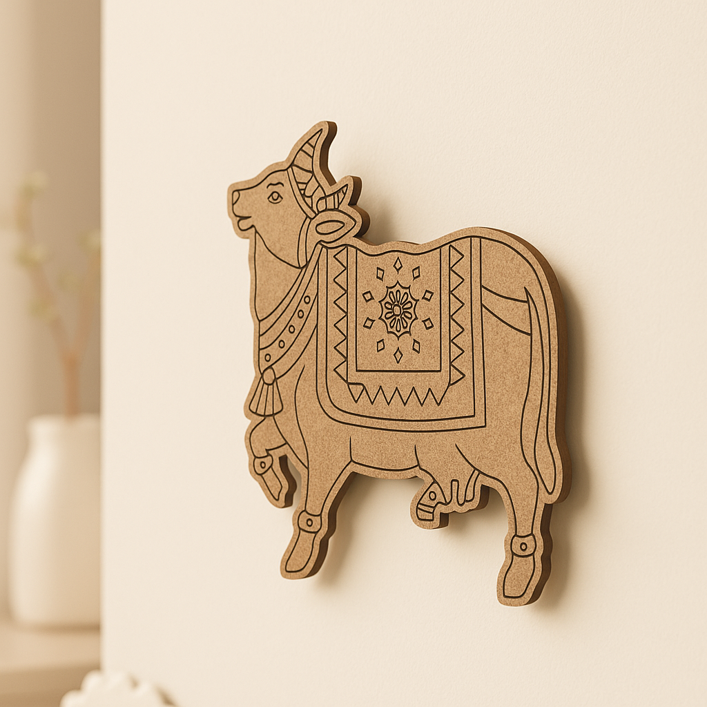 DIY MDF Decorative Cow Wall Art for Painting & Decor