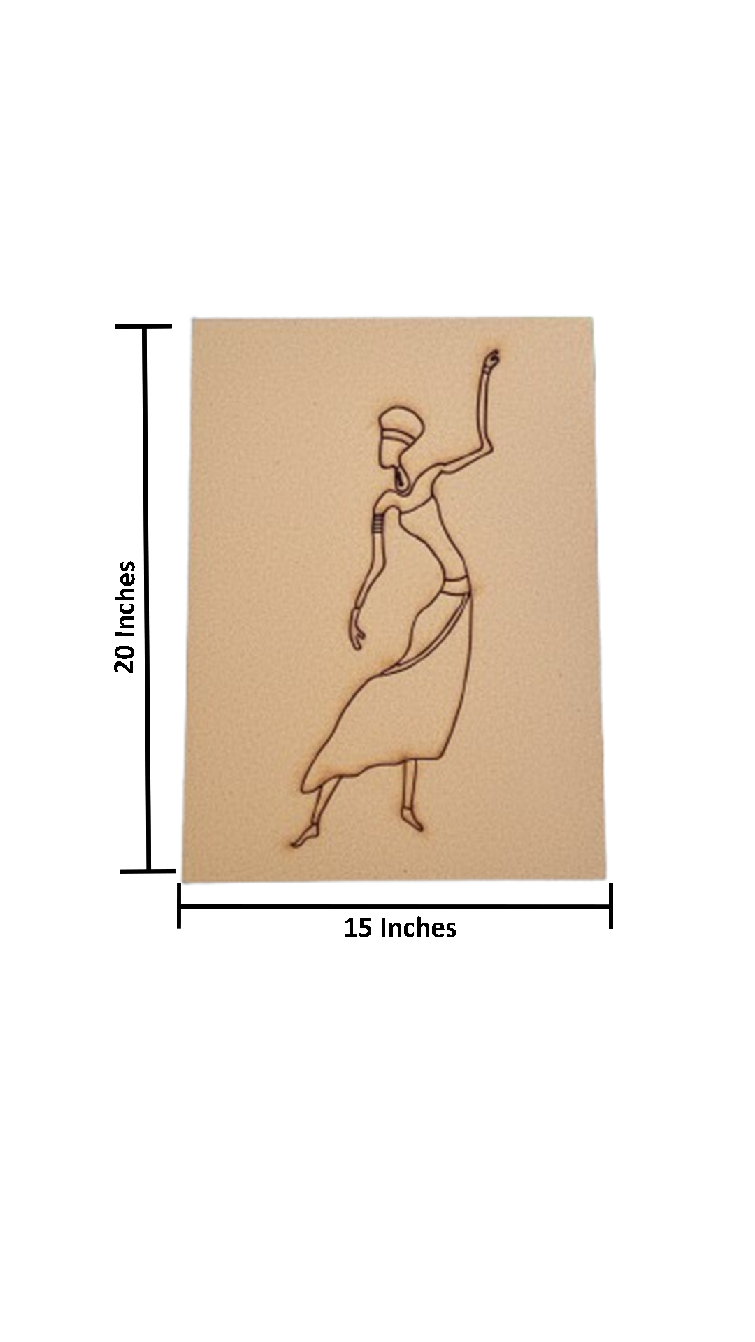DIY traditional tribal woman MDF painting base with engraved outline – craft board for painting with size