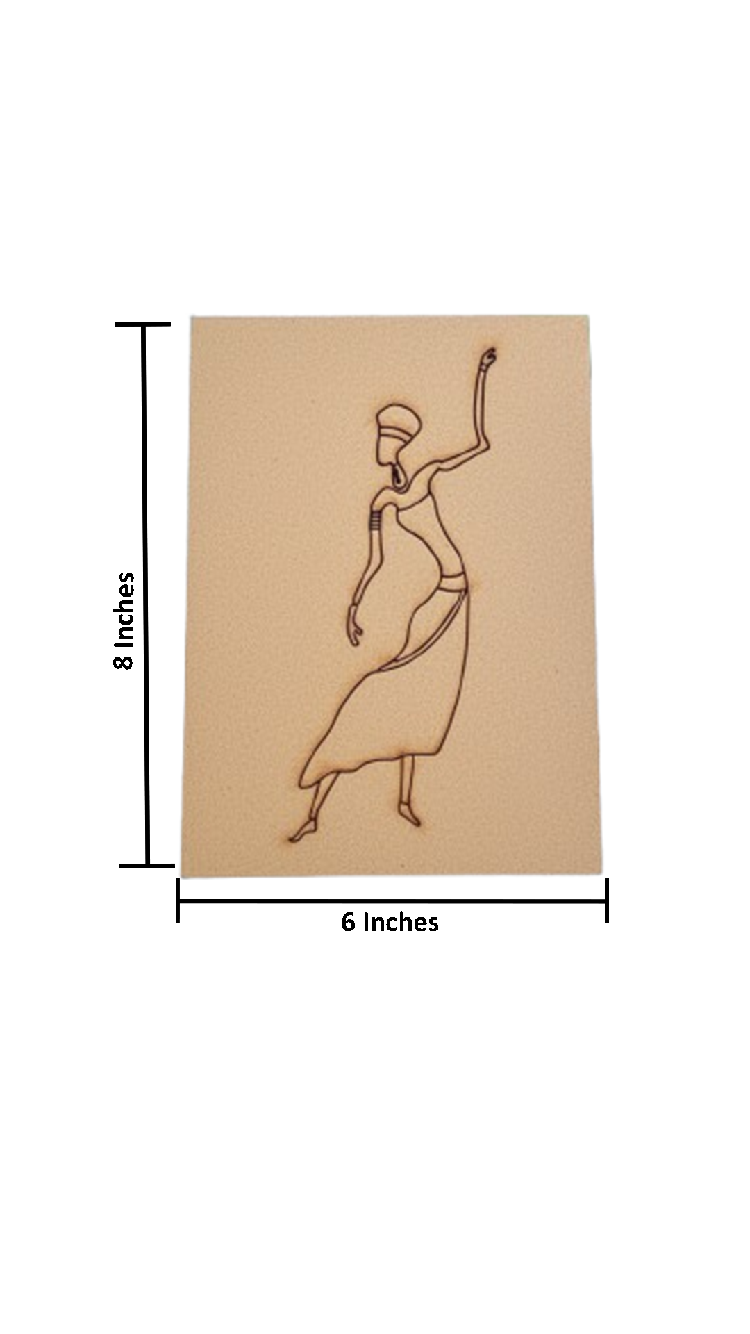 DIY traditional tribal woman MDF painting base with engraved outline – craft board for painting with size