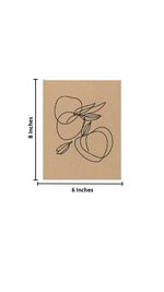 DIY MDF traditional painting kit with pre-marked peach fruit design – unpainted base with size
