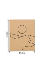 Pre-marked MDF board with outlined desert sunset design for DIY painting craft activity with size