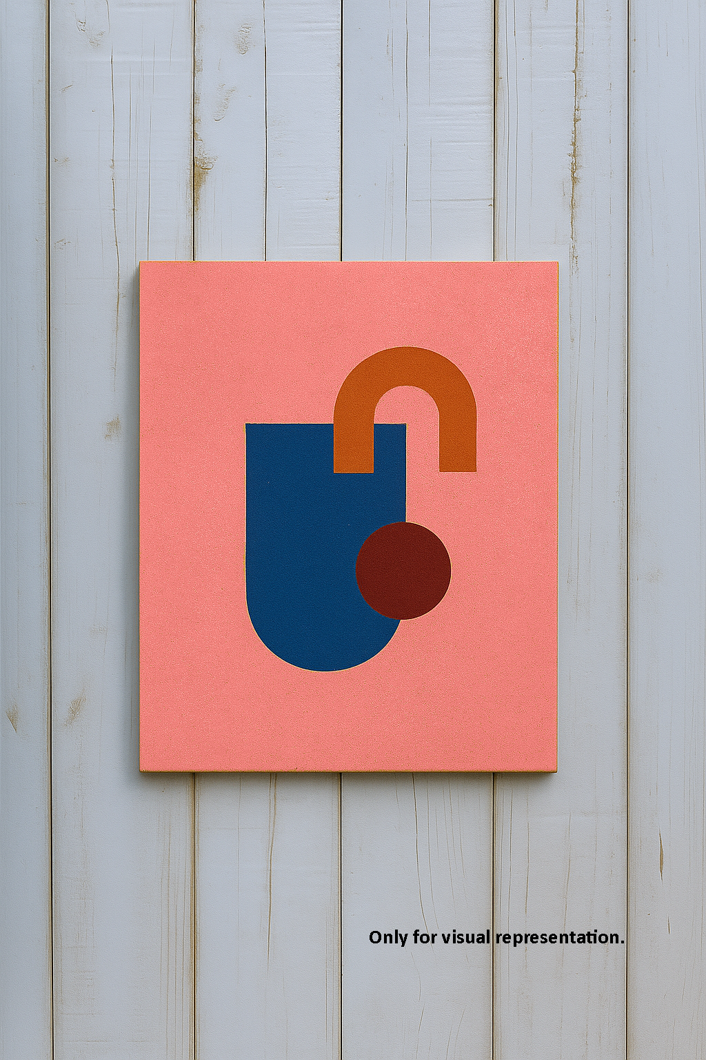 painted MDF pre-marked modern open lock design – DIY art board