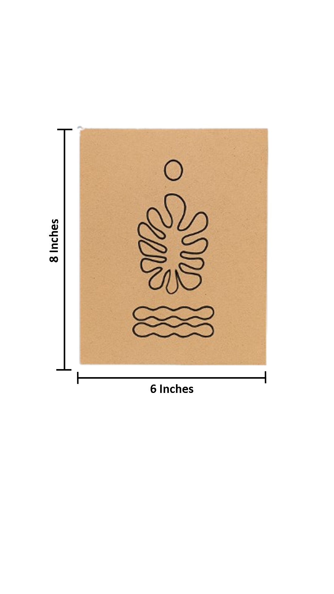 DIY traditional abstract painting panel with engraved outline on MDF board with size