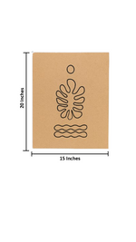 DIY traditional abstract painting panel with engraved outline on MDF board with size