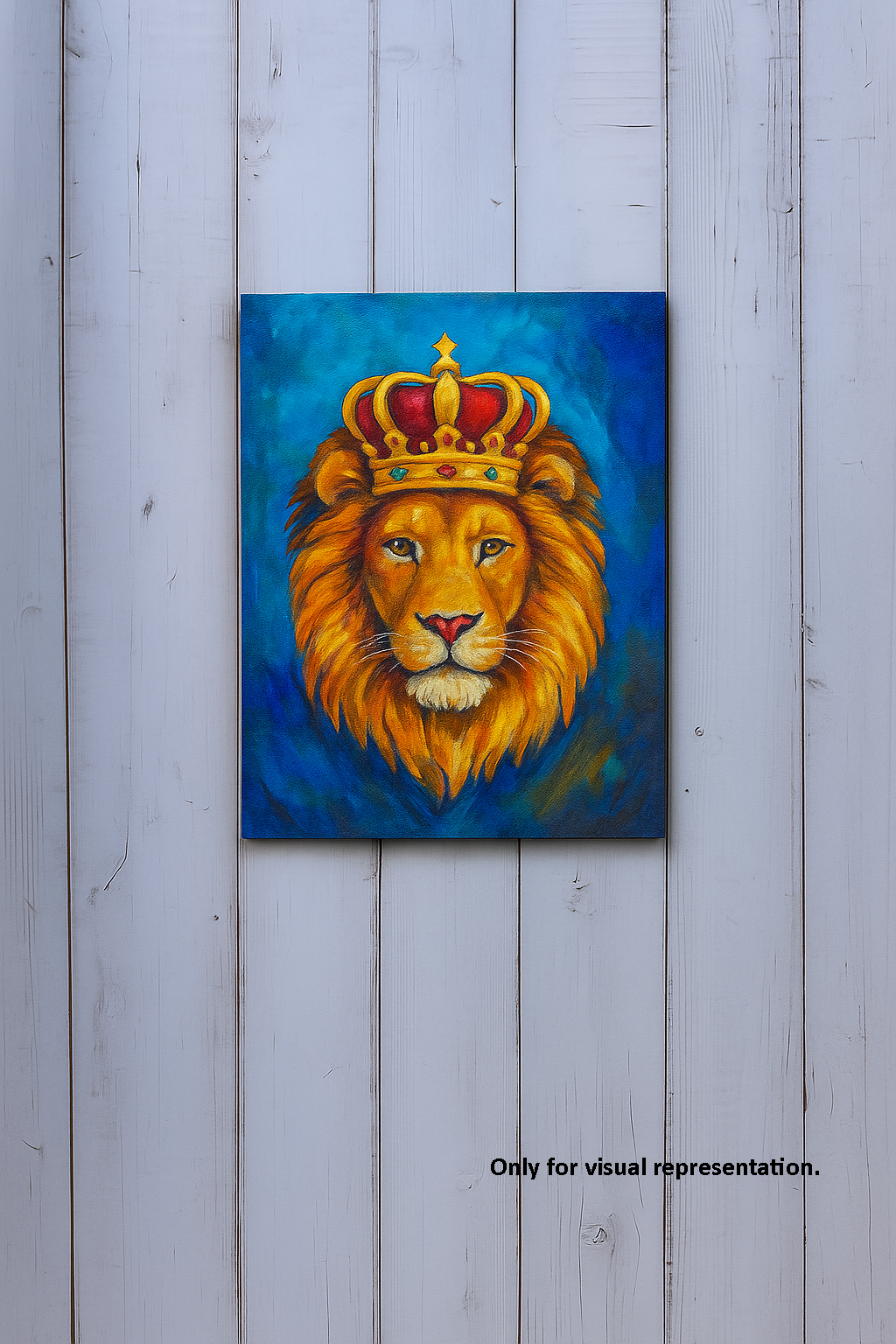 DIY Lion with Crown MDF Painting Base – painted