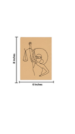 DIY MDF Painting Board with Lady Justice Afro Outline – Unpainted