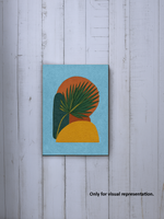 DIY MDF Painting Board with Minimalist Abstract Leaf Outline 
