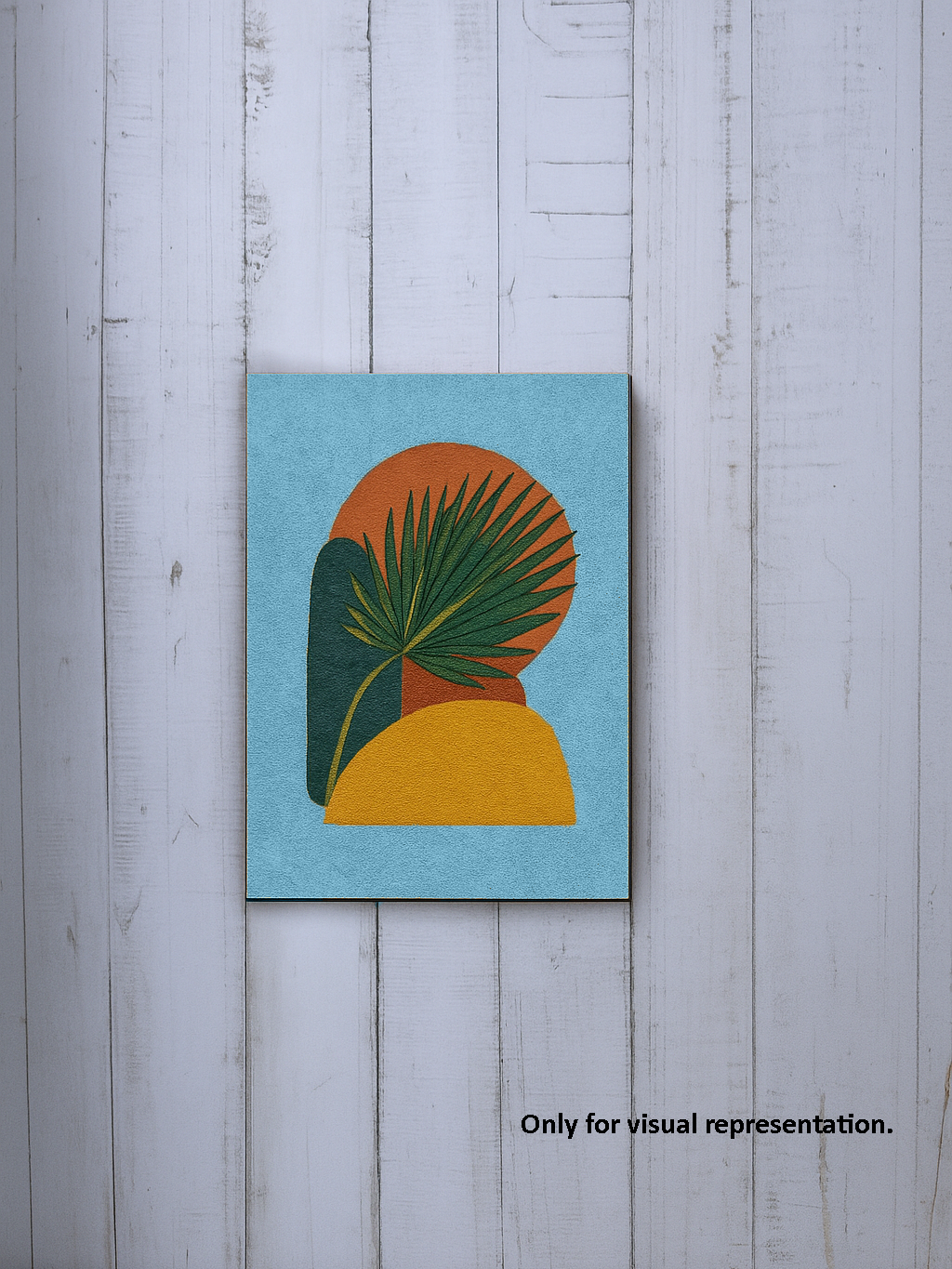 DIY MDF Painting Board with Minimalist Abstract Leaf Outline 