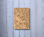 DIY MDF Painting Board with Family Nature Walk Outline – Unpainted