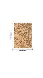 DIY MDF Painting Board with Family Nature Walk Outline – Unpainted with size