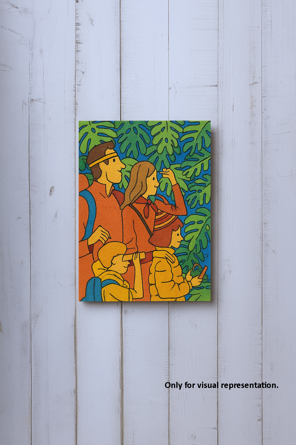DIY MDF Painting Board with Family Nature Walk Outline 