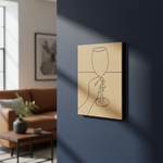Unpainted DIY Traditional Painting Base – Hand Holding Wine Glass Design on MDF Board, mounted on wall