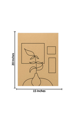 Unpainted DIY Traditional Painting Base – Minimal Vase with Frames on MDF Board with size