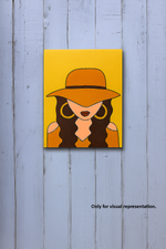 DIY Traditional Painting Base – Stylish Woman with Hat on MDF Board