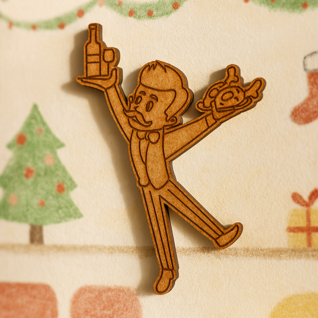 Unpainted MDF cartoon character cutout for kids craft activity wall decor 