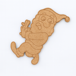 Unpainted DIY MDF Santa Claus cutout for Christmas craft and painting