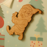 Unpainted DIY MDF Santa Claus cutout for Christmas craft and painting