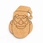 DIY MDF Santa face cutout for Christmas craft and painting