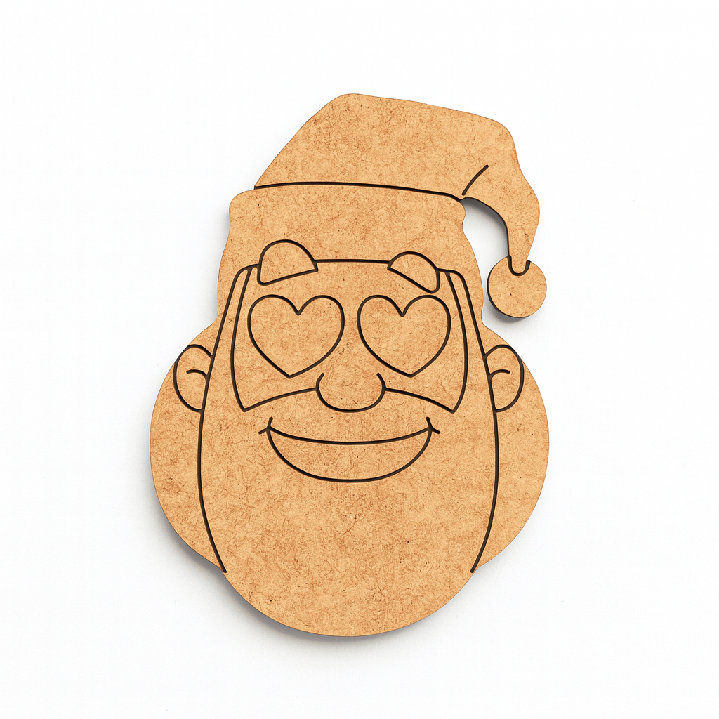 DIY MDF Santa face cutout for Christmas craft and painting