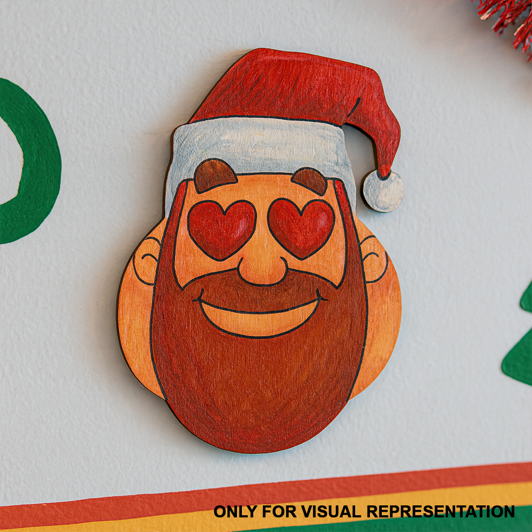 MDF Santa face cutout for Christmas craft 