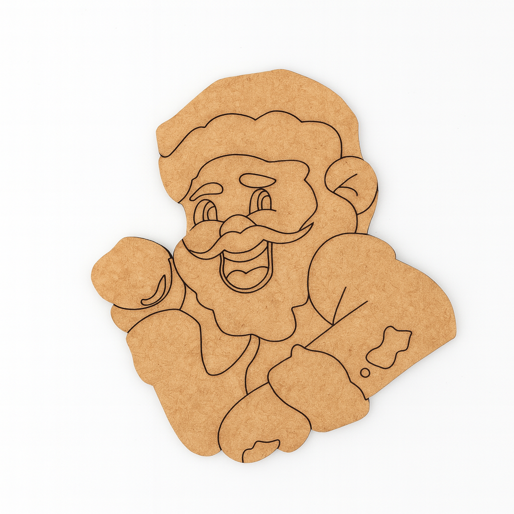 DIY MDF Santa Claus cutout for Christmas craft and painting