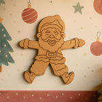 DIY MDF Santa Claus cutout for Christmas craft and painting in nursery 