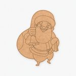DIY MDF Santa Claus cutout with bell for Christmas craft and painting