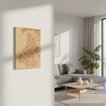 Traditional woman under tree pre-marked MDF painting base DIY , mounted on wall