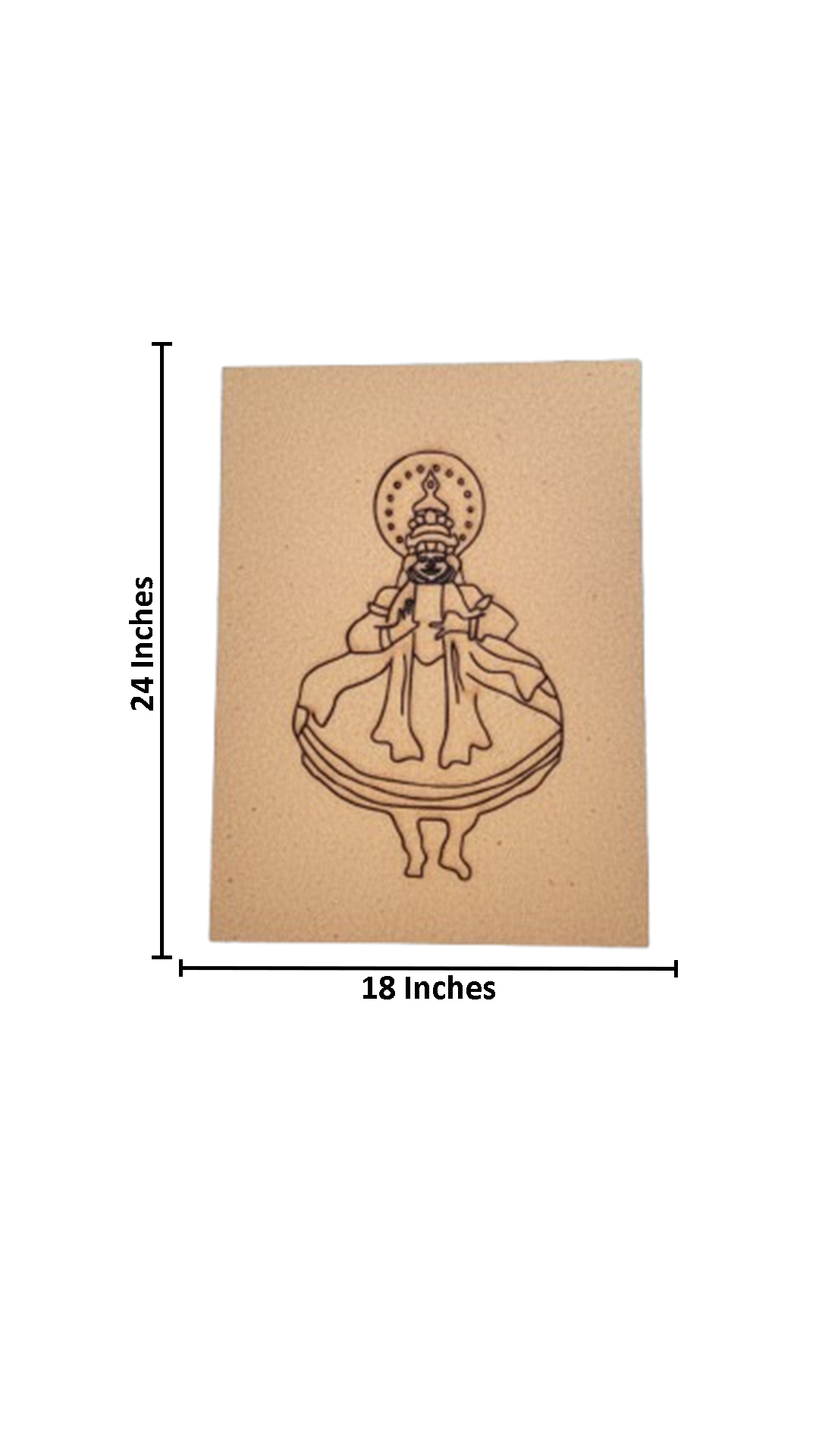 Unpainted MDF Kathakali dancer painting base for DIY art projects with size