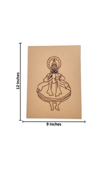 Unpainted MDF Kathakali dancer painting base for DIY art projects with size