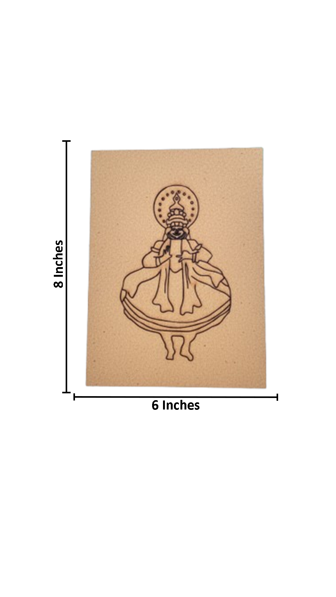 Unpainted MDF Kathakali dancer painting base for DIY art projects with size