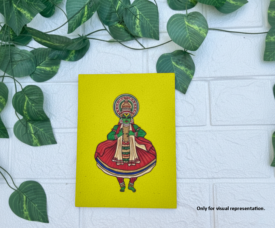 Finished Kathakali dancer colorful painting on MDF board – for visual representation only