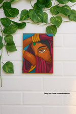 DIY Traditional Rajasthani Woman Painting MDF Panel 
