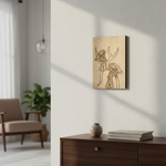 Traditional Art Style Birds on Branches Design Craft Board hanging on wall