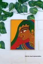 Hand-painted sample of traditional Indian artwork for reference