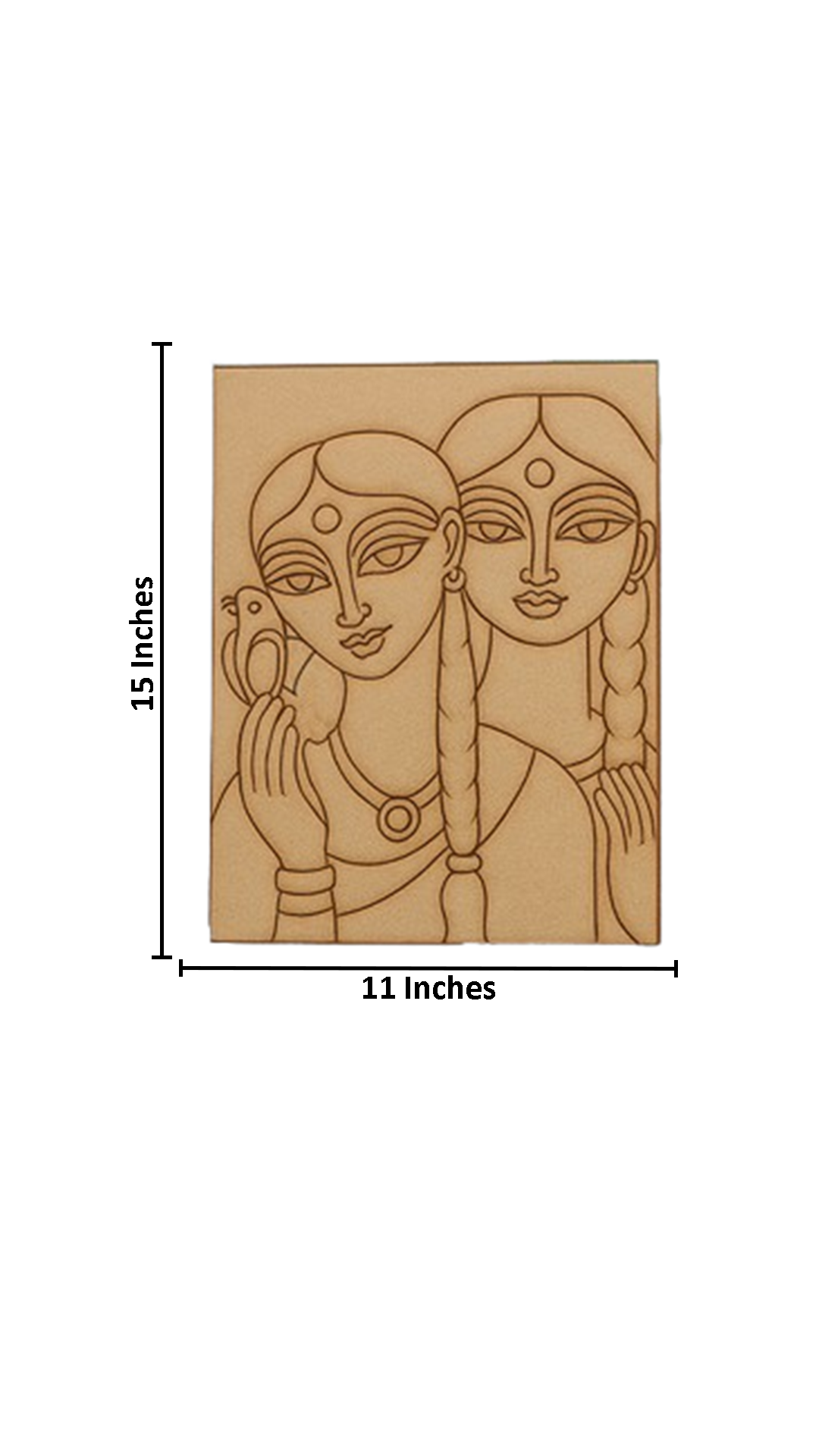 Unpainted DIY MDF traditional painting board with pre-marked design with size 