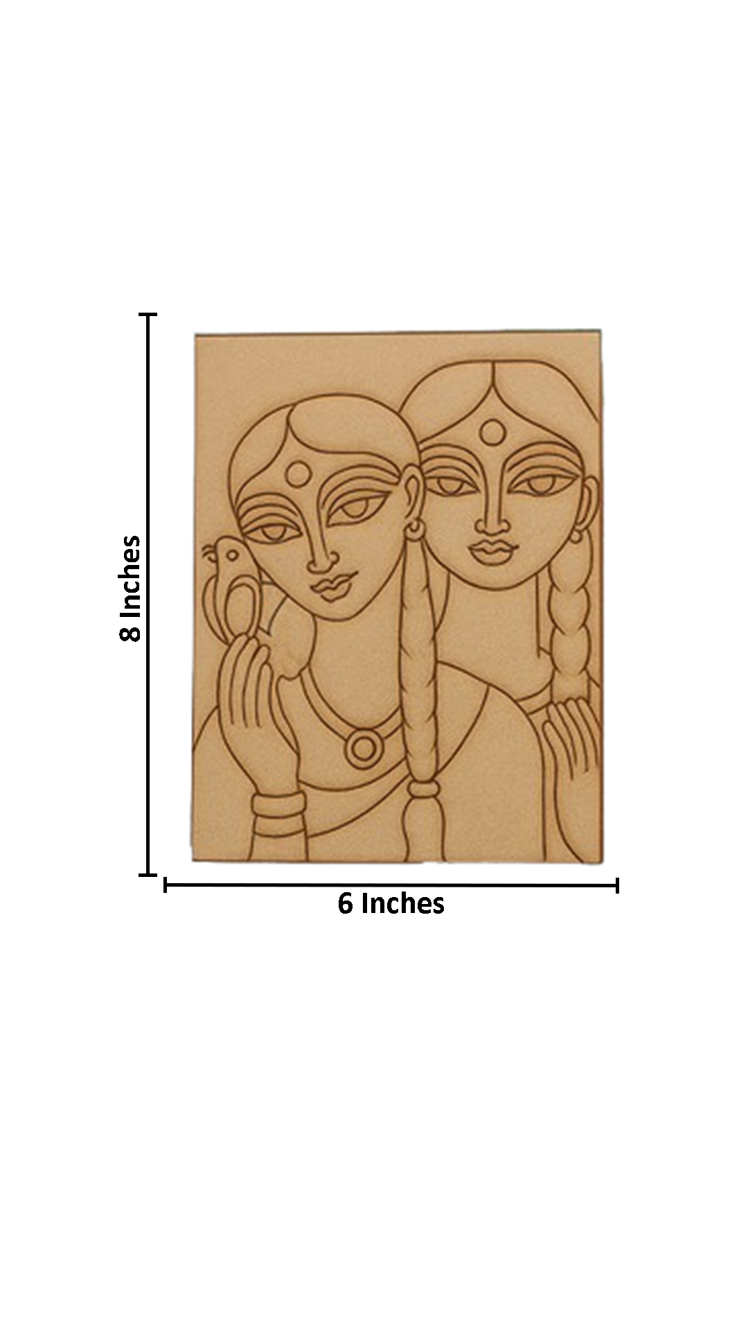 Unpainted DIY MDF traditional painting board with pre-marked design with size 