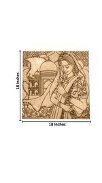 DIY Traditional Painting MDF Base – Taj Mahal Bride Design with size