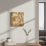 DIY Traditional Painting MDF Base – Taj Mahal Bride Design, mounted on wall