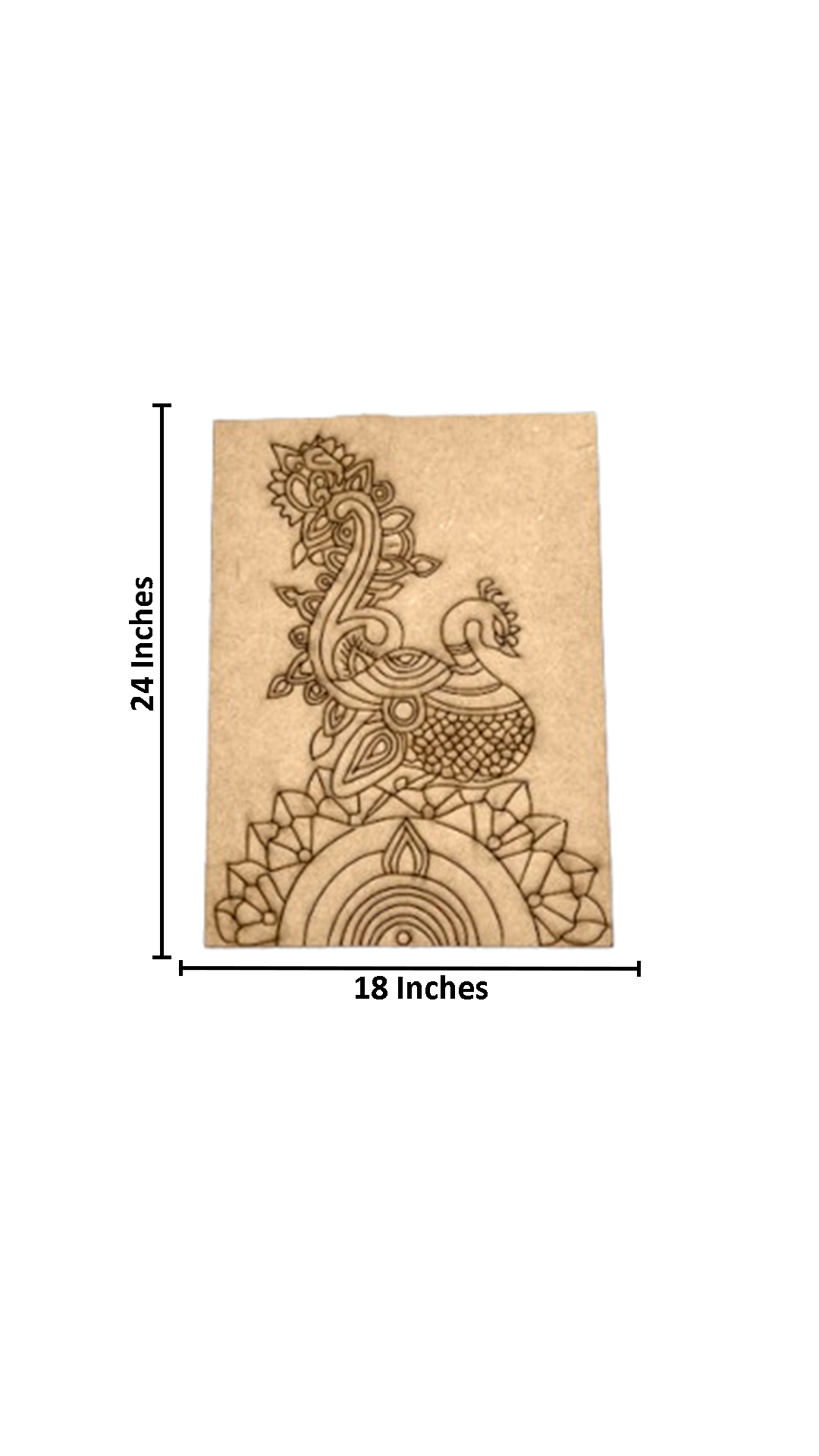 DIY Traditional Painting MDF Base – Pre-Marked Outline Board for Hand Painting with size