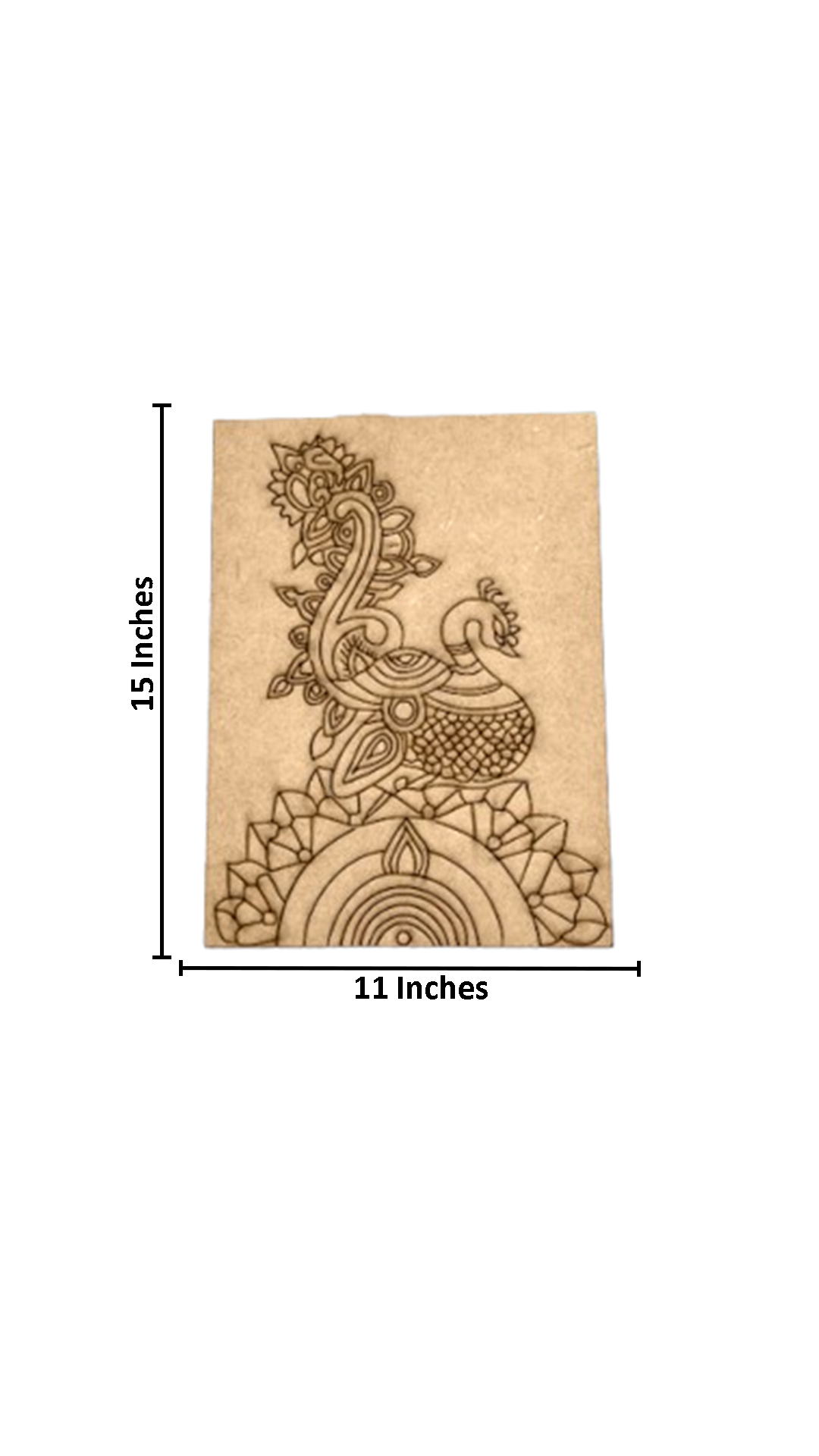 DIY Traditional Painting MDF Base – Pre-Marked Outline Board for Hand Painting with size