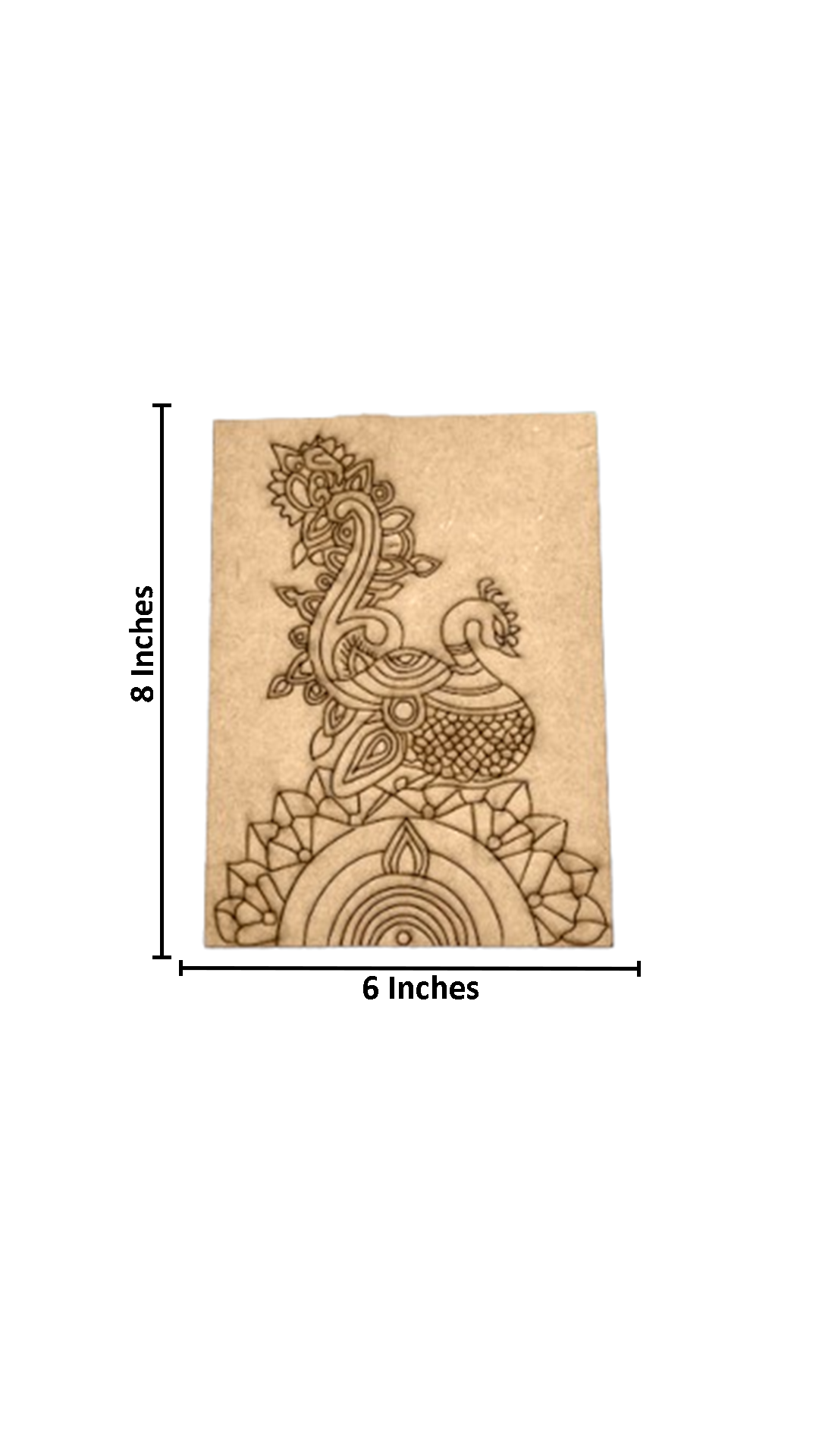 DIY Traditional Painting MDF Base – Pre-Marked Outline Board for Hand Painting with size