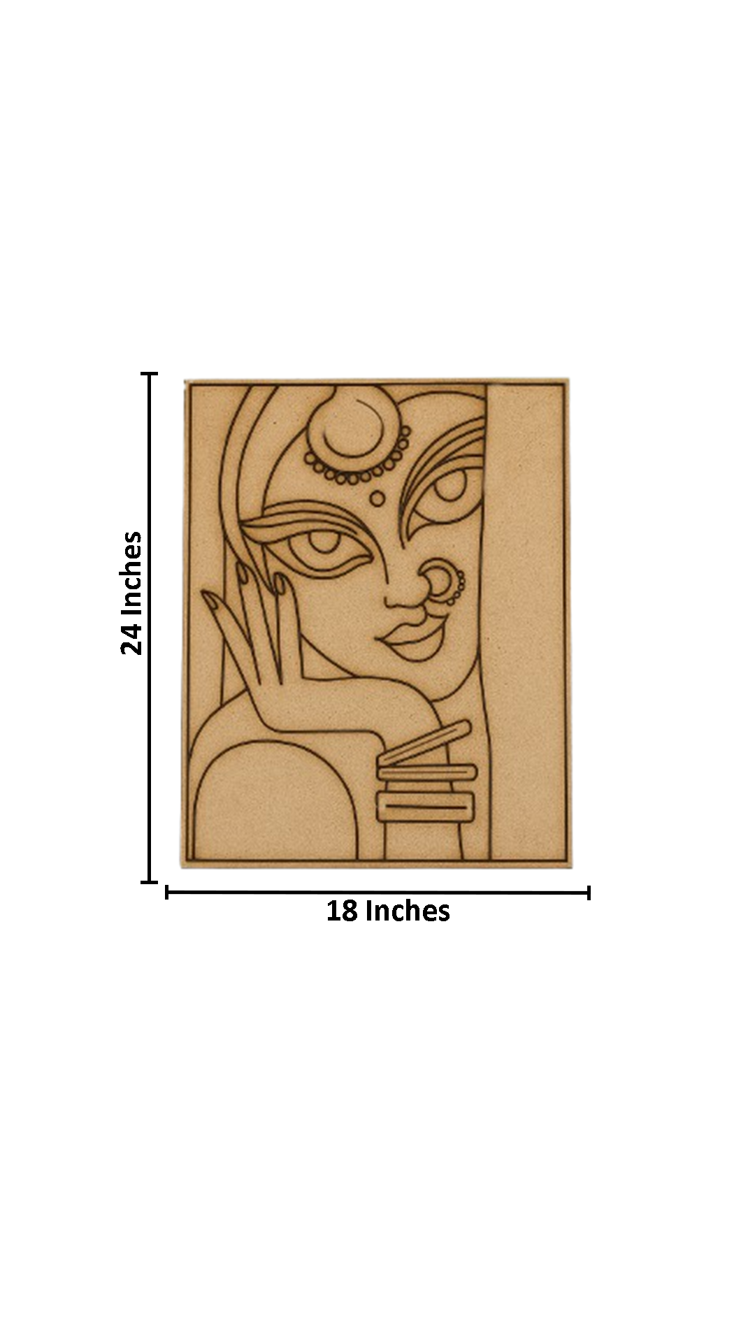 DIY Traditional Painting MDF Base – Pre-Marked Outline Board for Hand Painting With size