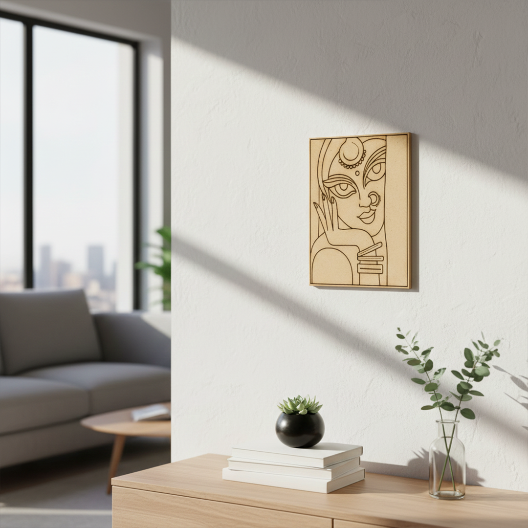 DIY Traditional Painting MDF Base – Pre-Marked Outline Board for Hand Painting