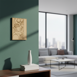DIY Traditional Painting MDF Base – Pre-Marked Outline Board for Hand Painting, mounted on wall