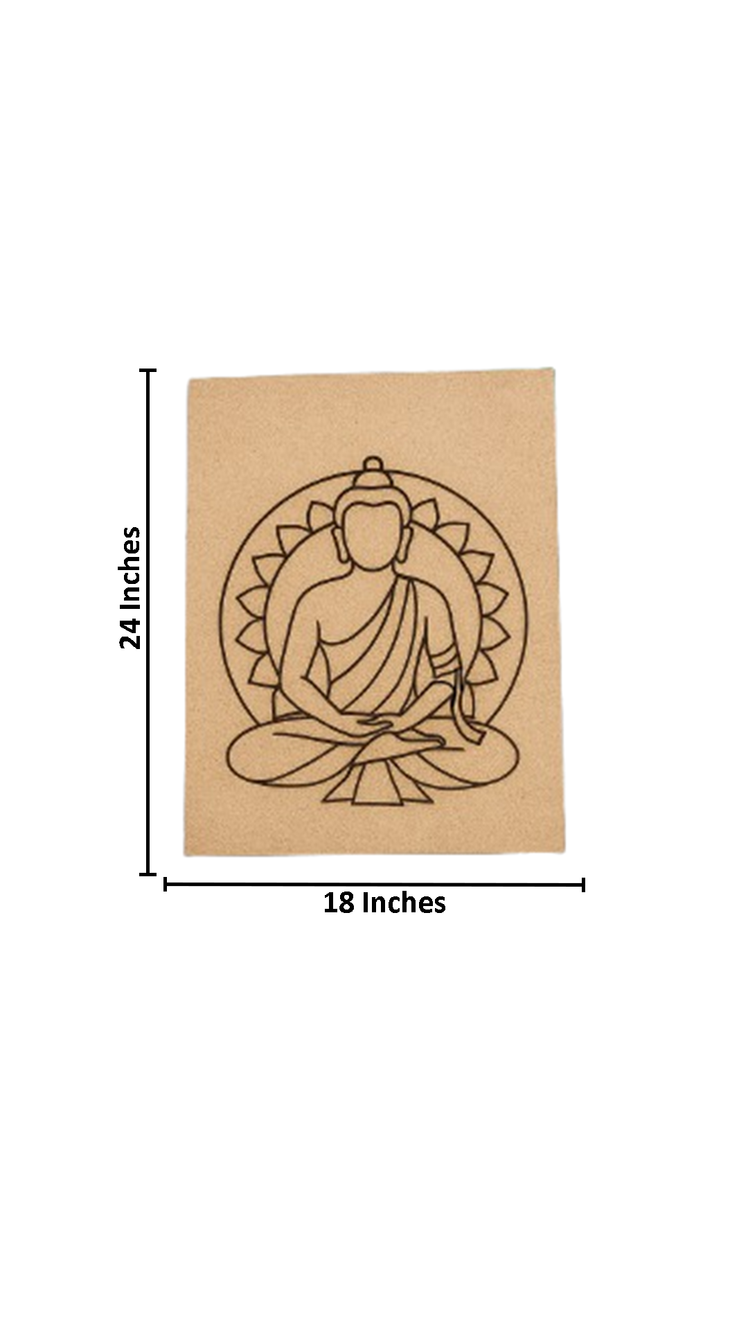Meditating Buddha MDF DIY painting board with size