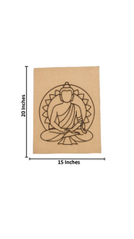 Meditating Buddha MDF DIY painting board with size