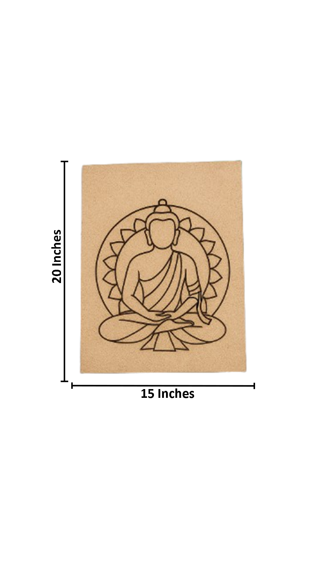 Meditating Buddha MDF DIY painting board with size