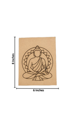 Meditating Buddha MDF DIY painting board with size